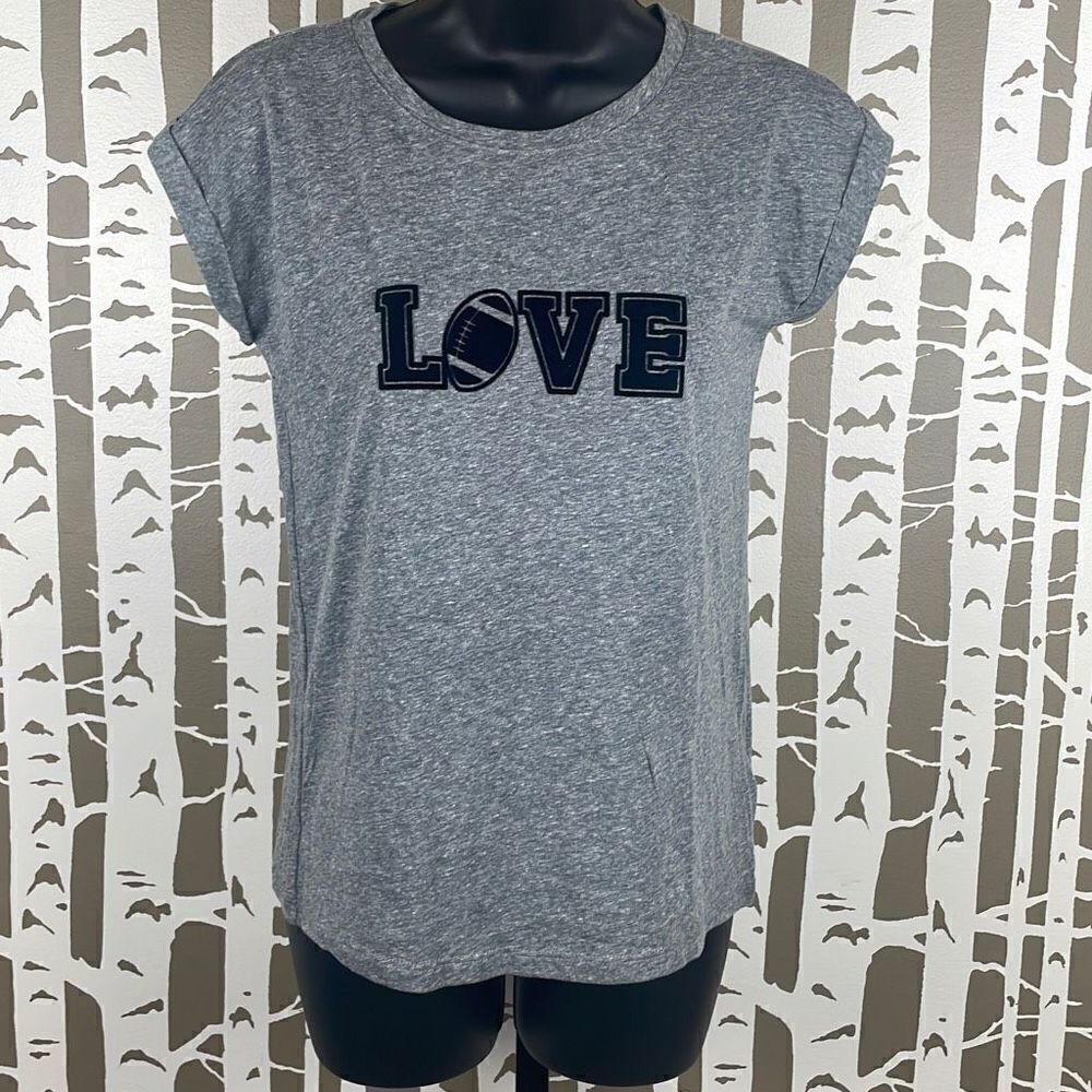 C&C California LOVE Football T-Shirt XS Gray, Black